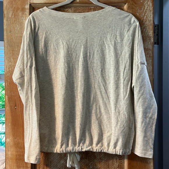 Eberjey Gisele TENCEL™ Modal Slouchy PJ Top - White/Grey - Picture 4 of 5